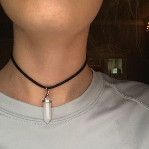 Crystal amethyst choker